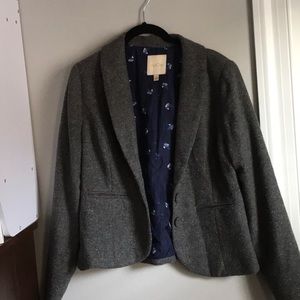 Gray two button blazer ModCloth